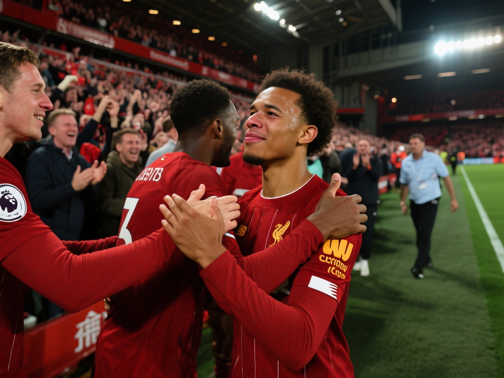 一场感人至深的足球之夜，安菲尔德上空的每